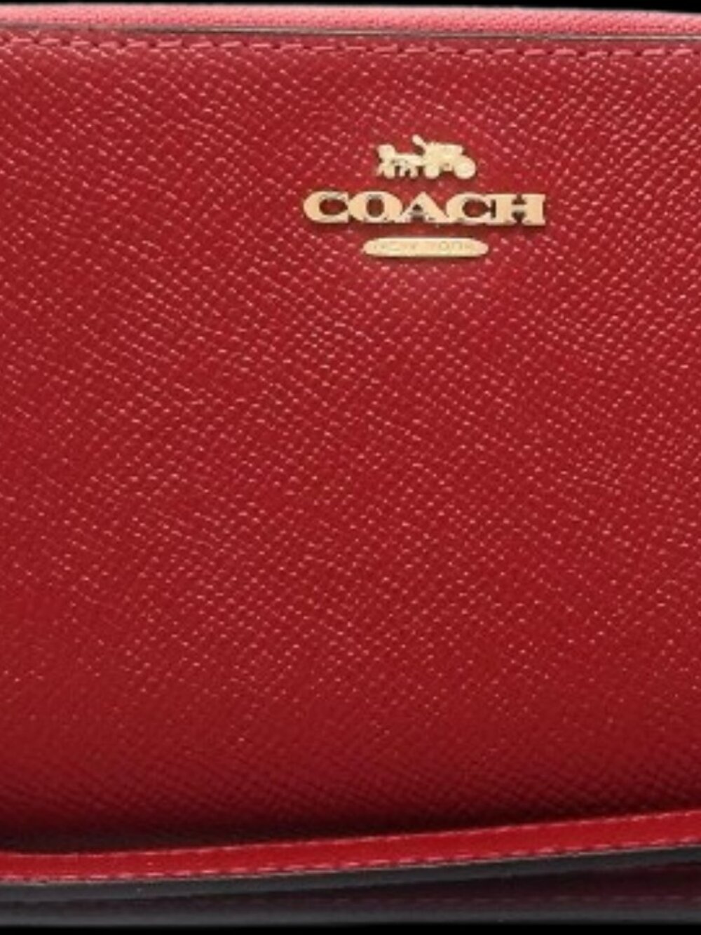 Coach Long Zip Around Wallet Gold/Bright Poppy